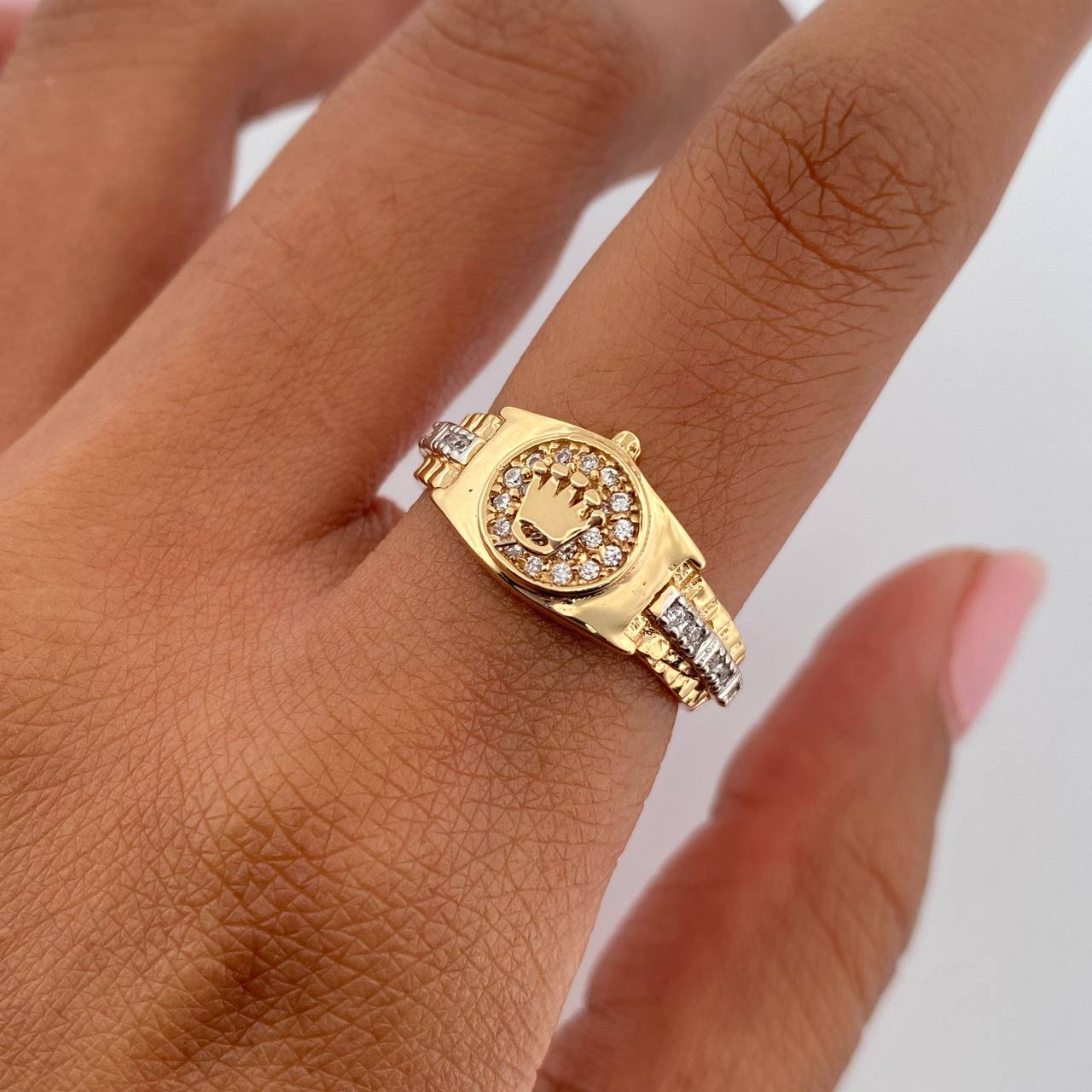 Anillo Correa corona 3.95g / T5 1/4 Oro Amarillo 18K