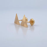 Triangle Stud Earrings 0.75gr / 18K Gold &