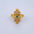 Filigree Ring 3.15gr / Size 7 / Green Zircon Yellow Gold 18K &