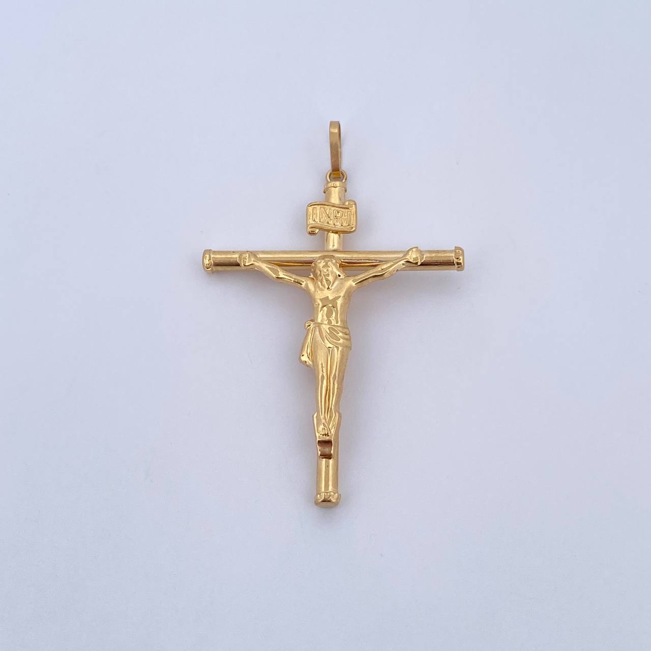 Pendant Cross Christ 1.95gr / 5cm / 18K Yellow Gold Cane &