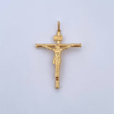 Pendant Cross Christ 1.95gr / 5cm / 18K Yellow Gold Cane &