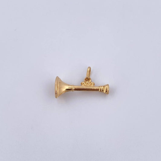 Pendant Trumpet 1.1gr / 2.2cm / 18K Yellow Gold Stamped &