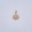 Pendant Cardinal Star 1.6gr / 2.1cm / White Zirconia 18K Yellow Gold &