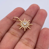 Pendant Cardinal Star 1.6gr / 2.1cm / White Zirconia 18K Yellow Gold &
