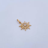 Pendant Cardinal Star 1.6gr / 2.1cm / White Zirconia 18K Yellow Gold &