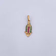 Pendant Virgin Guadalupe 1.45gr / 2.7cm / Fuchsia Green Zircons 18K Yellow Gold &