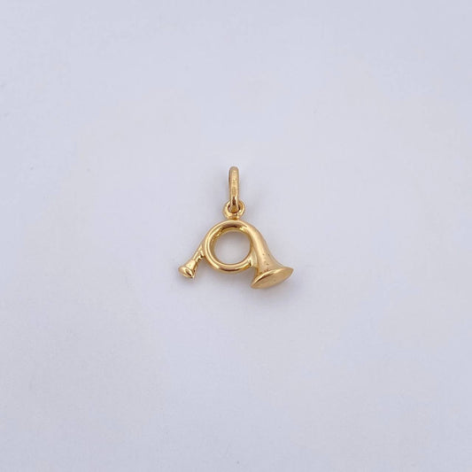 Pendant French Horn 1.05gr / 1.5cm / 18K Yellow Gold Stamped &
