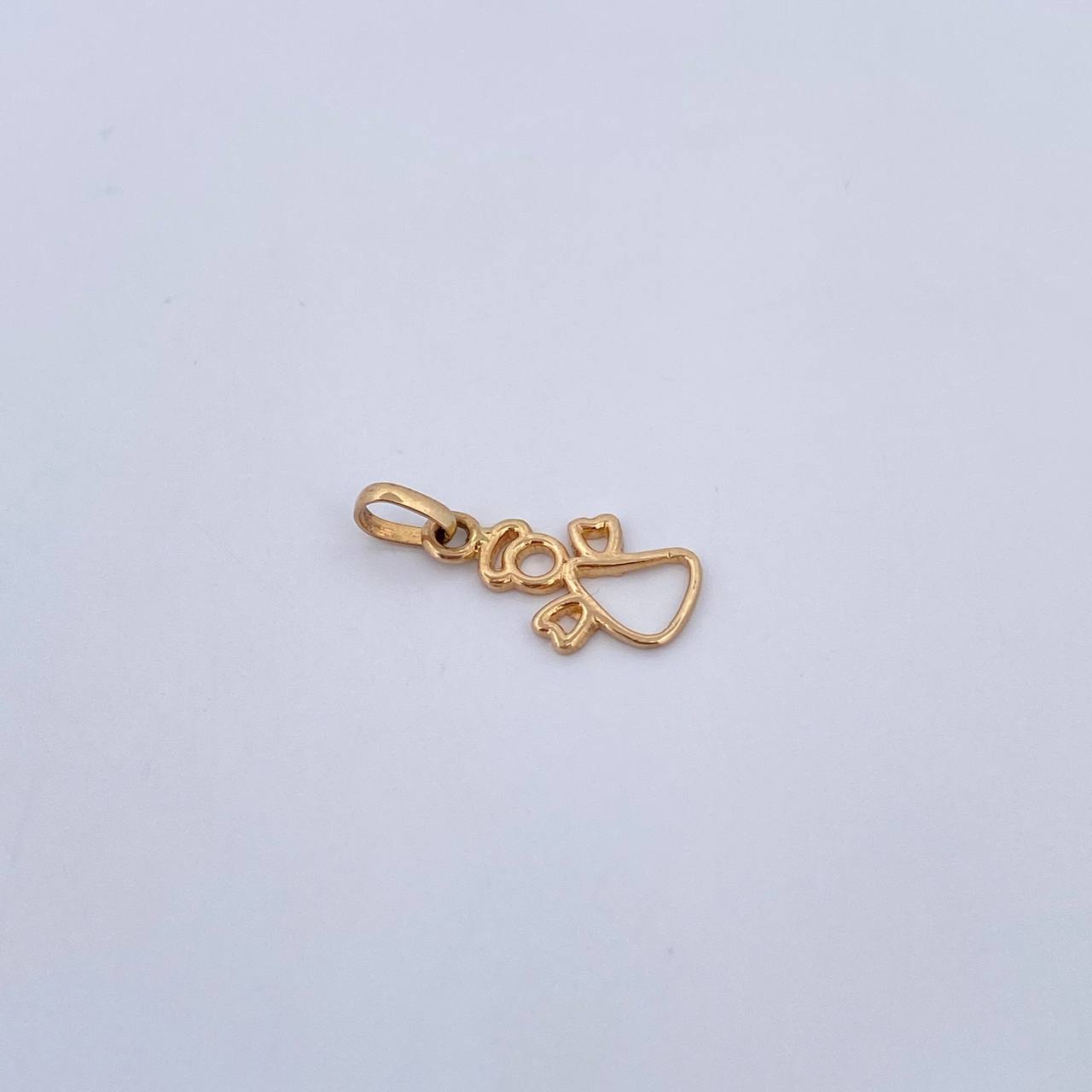 Pendant Angel 0.7gr / 1.9cm / 18K Yellow Gold Silhouette &