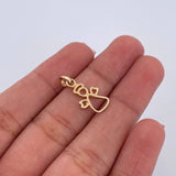 Pendant Angel 0.7gr / 1.9cm / 18K Yellow Gold Silhouette &
