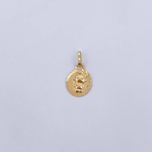 Pendant Kitten 0.65gr / 1.9cm / Diamond Cut 18K Yellow Gold &