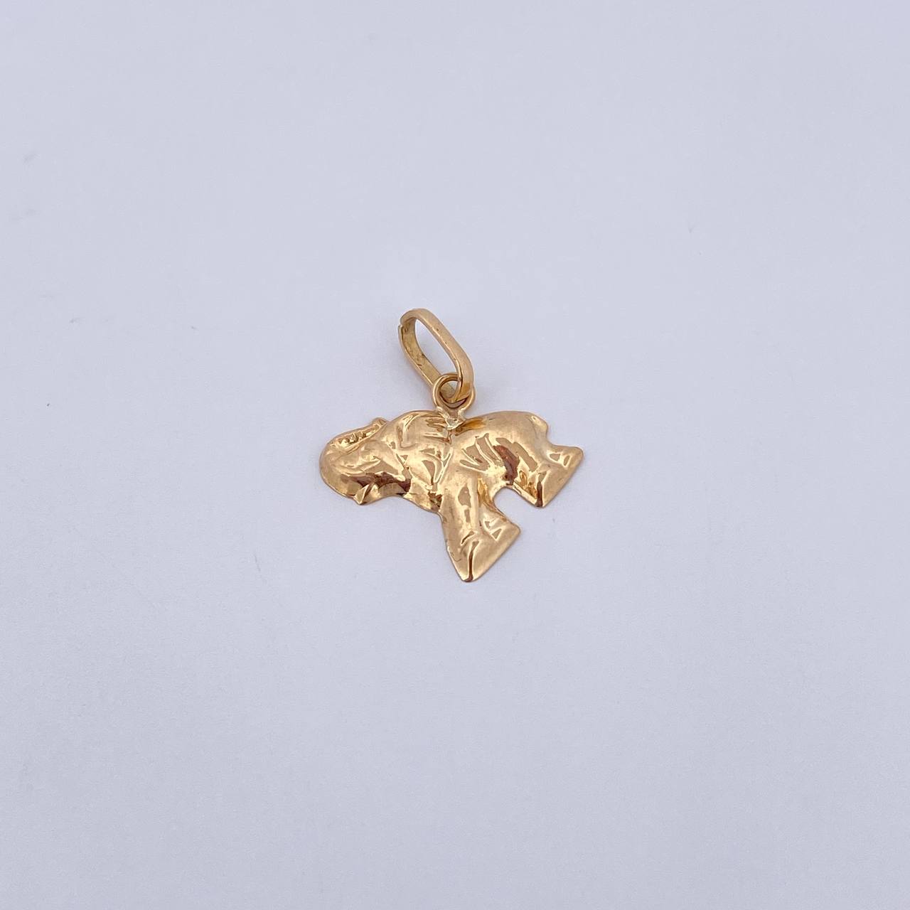 Pendant Elephant 0.8gr / 1.6cm / Flat 18K Yellow Gold &