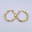 Hoop Earrings Tori 2.3gr / 2.7cm / Yellow Gold 18K Dotted &