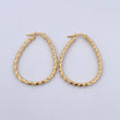 Hoop Earrings Dyla 2.1gr / 3.5cm / Oval Yellow Gold 18K &