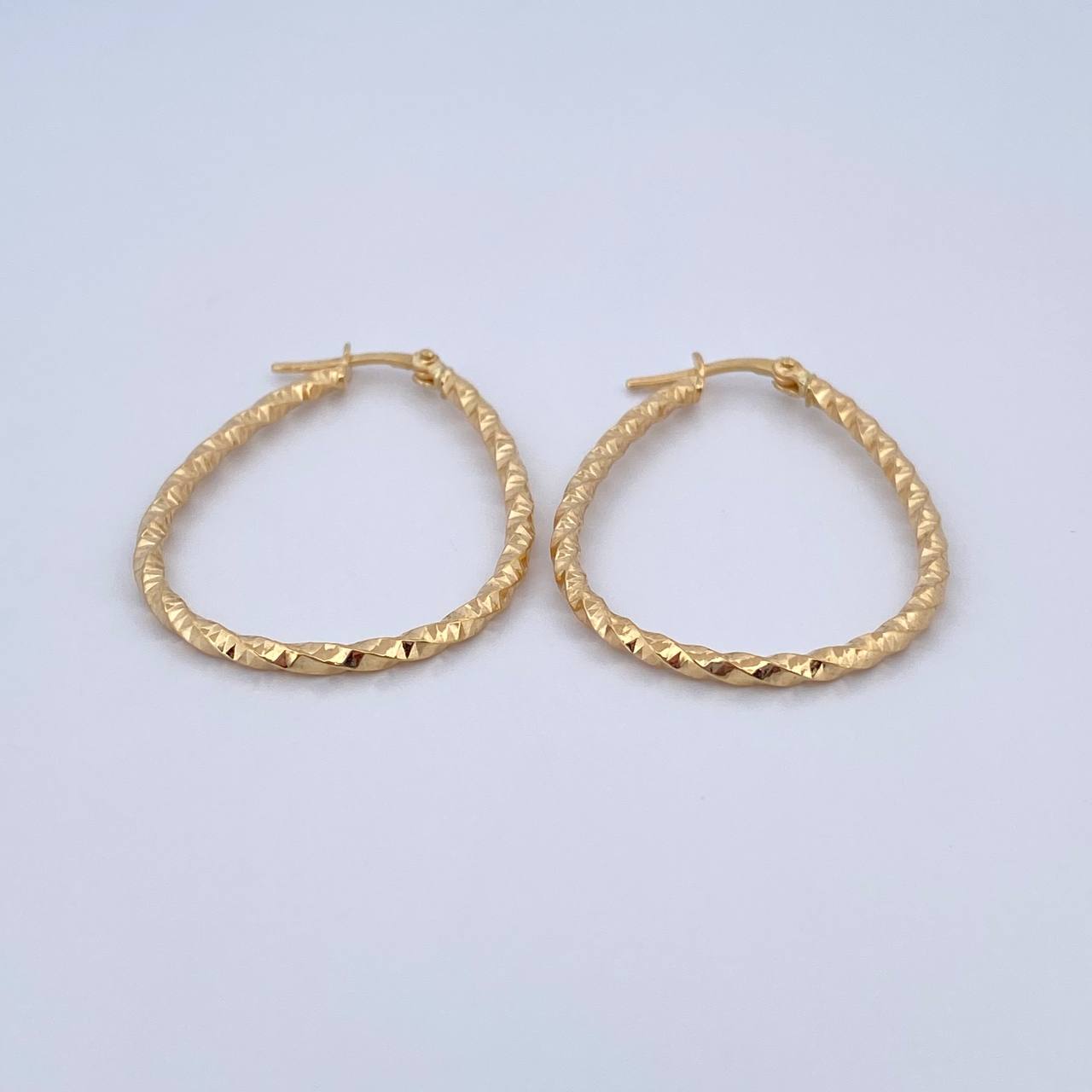 Hoop Earrings Dyla 2.1gr / 3.5cm / Oval Yellow Gold 18K &