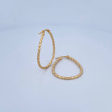 Hoop Earrings Dyla 2.1gr / 3.5cm / Oval Yellow Gold 18K &