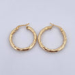 Candongas Gema 2.4gr / 2.7cm / Relieve Lisas Oro Amarillo 18K &