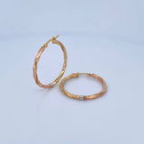 Candongas Vega 2.45gr / 3.2cm / Entorchada Tres Oros 18K &