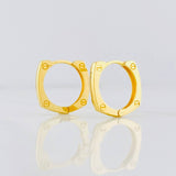 Hoop Earrings Screw 3.45g / 1/2 in Yellow Gold 18K