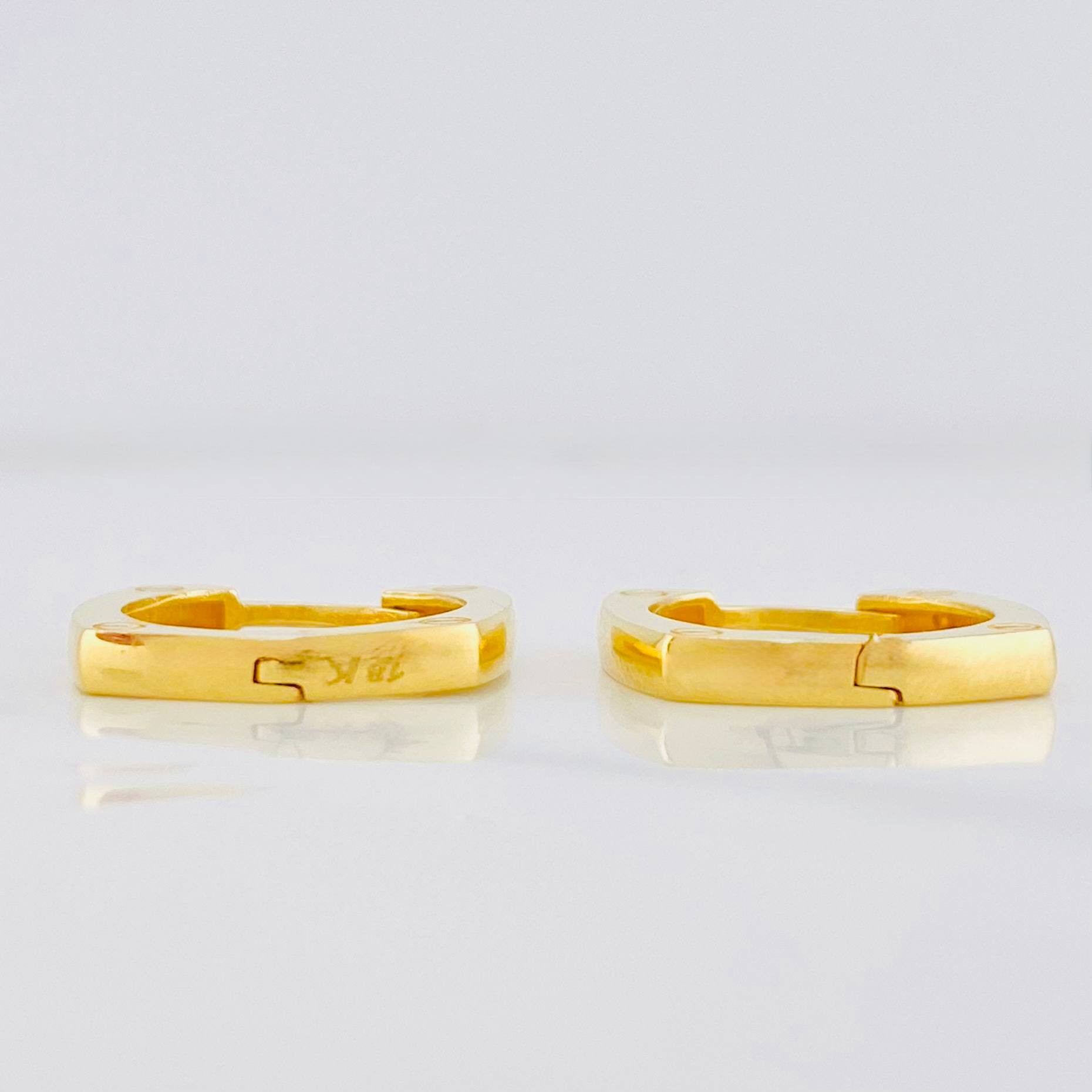 Hoop Earrings Screw 3.45g / 1/2 in Yellow Gold 18K