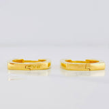 Hoop Earrings Screw 3.45g / 1/2 in Yellow Gold 18K