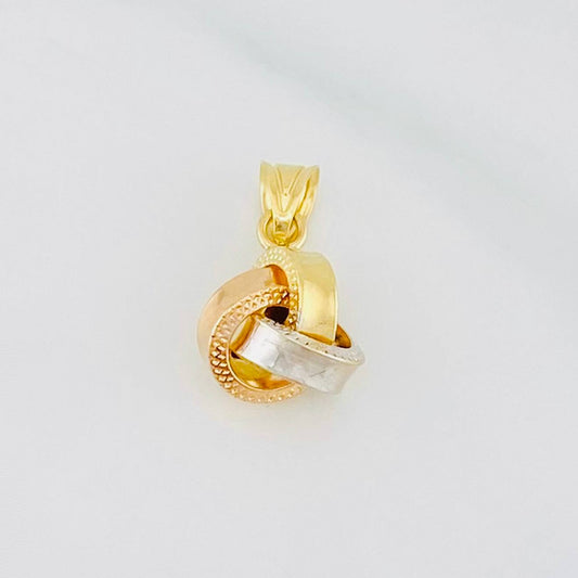 Pendant Knot 0.55g / 1/2 in Three Golds 18K