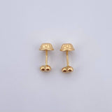 Stud Earrings Heart 0.65gr / Yellow Gold 18K Stamped $