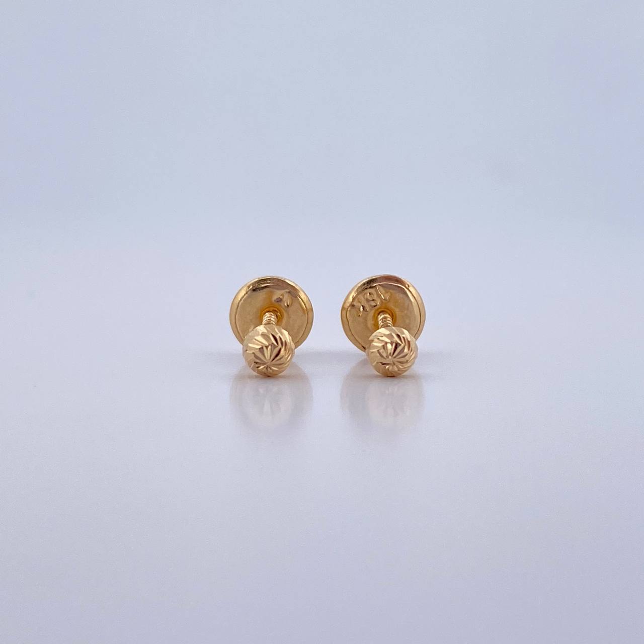 Topos Media Bola 0.4gr / 3mm / Diamantado Oro Amarillo 18K $