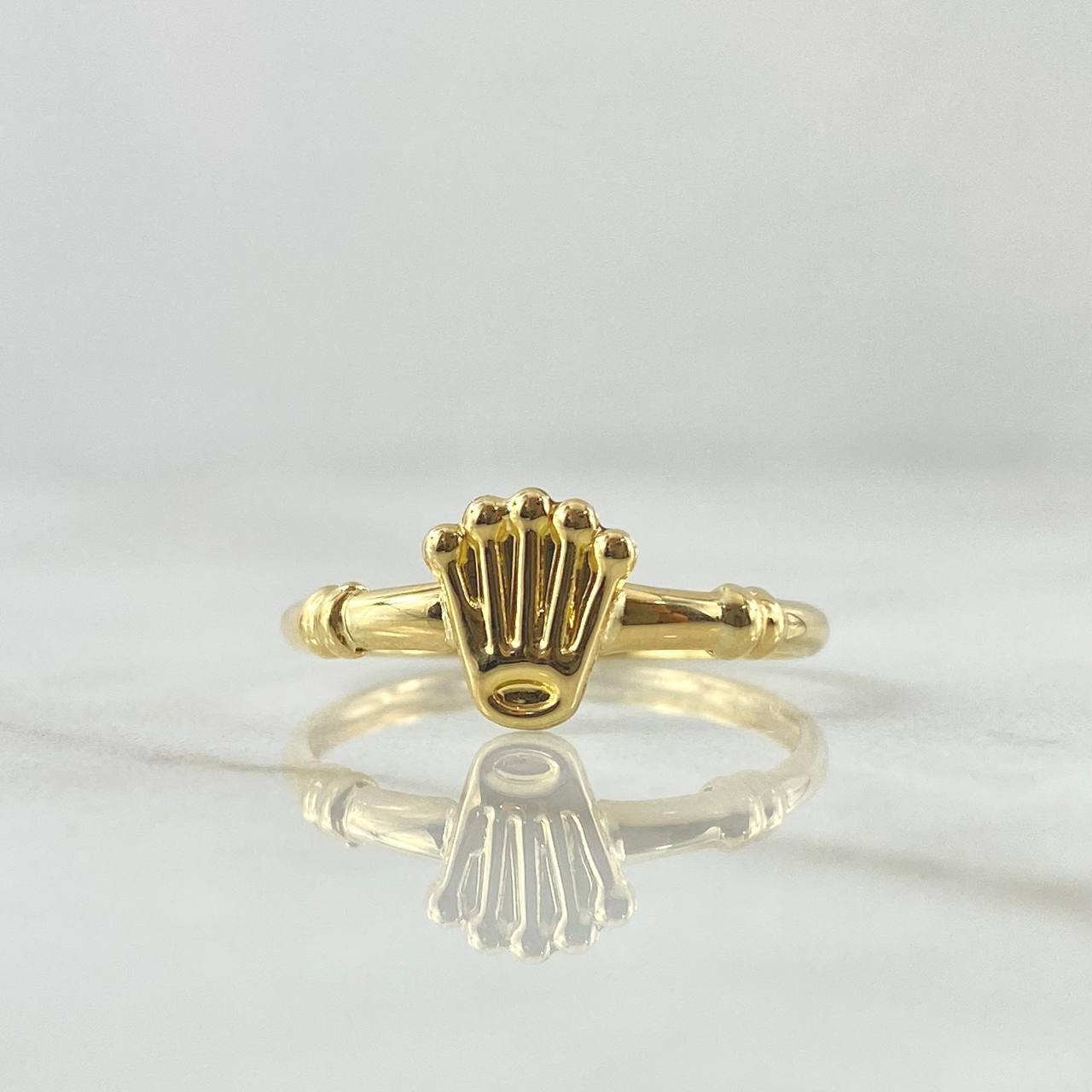 RX Crown Ring Knots 1.25gr / Size 7 1/4 / 18K Yellow Gold