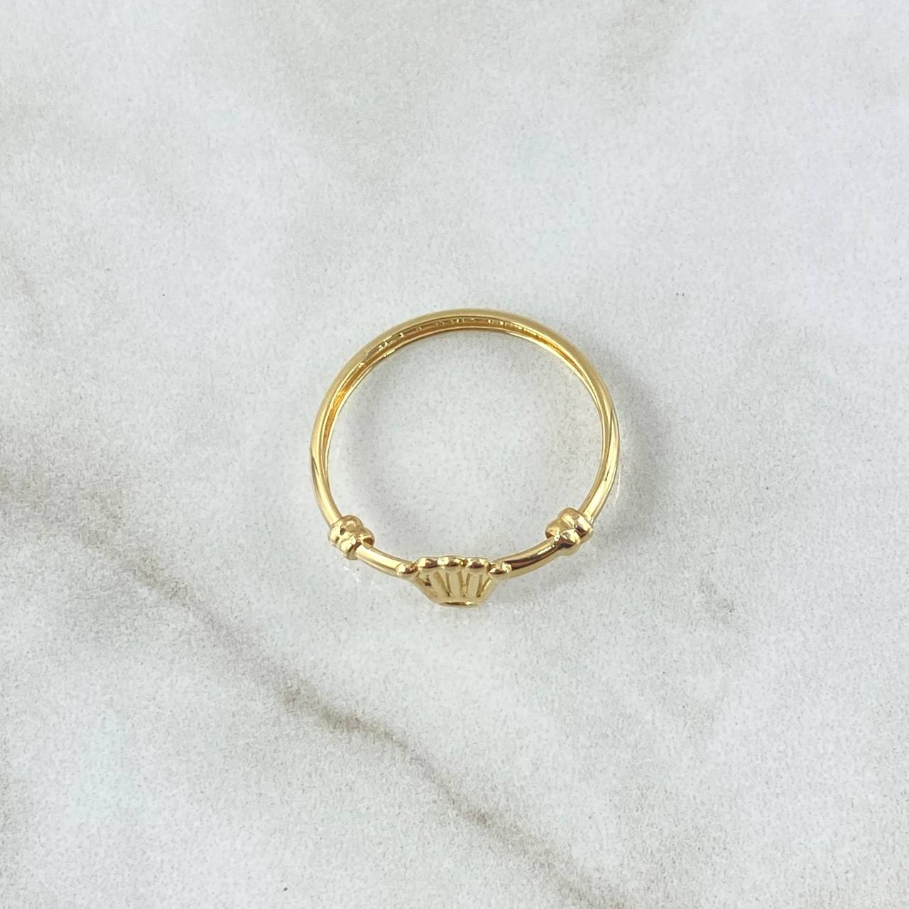 RX Crown Ring Knots 1.25gr / Size 7 1/4 / 18K Yellow Gold
