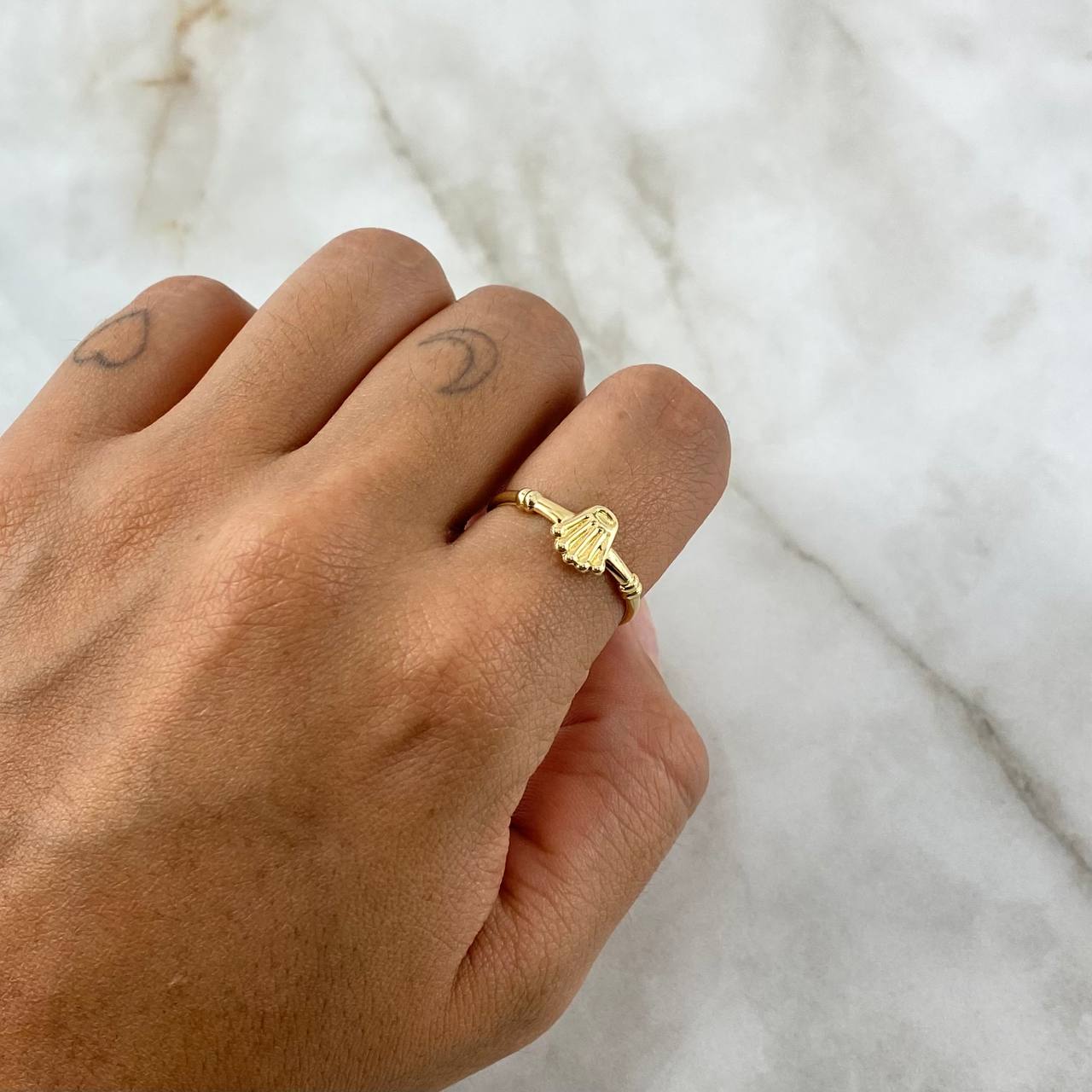 RX Crown Ring Knots 1.25gr / Size 7 1/4 / 18K Yellow Gold