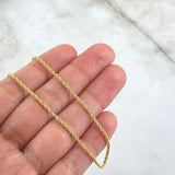 Cadena Lazo 1.65 g / 17 3/4 in / 1.6 mm Oro Amarillo 18K