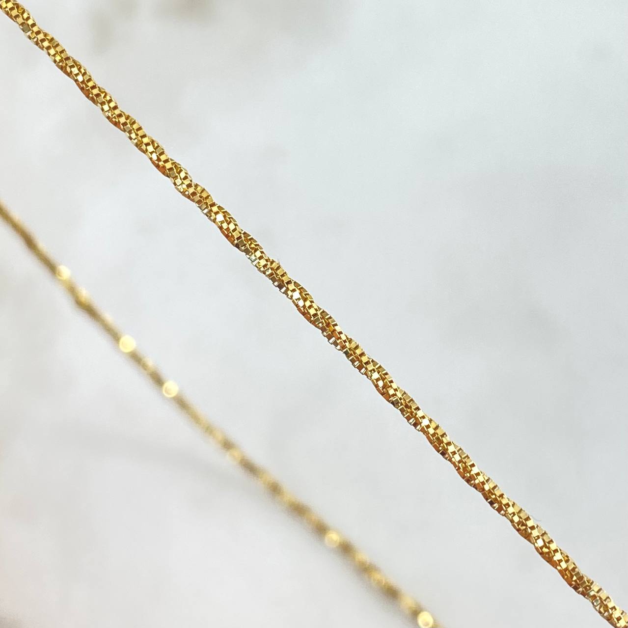 Cadena Veneciana Espiral 3.1gr / 45cm / 1.2mm Oro Amarillo +3 18K *