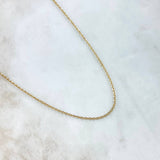 Cadena Roll-On 2.85gr / 45cm / 1.6mm Dos Oros Amarillo Blanco +3 18K