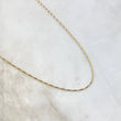 Venetian Chain Braided 1.45gr / 45cm / 0.8mm Two Yellow White Golds +3 18K