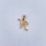 Dije Letra N 1.15gr / 1.7cm / Circones Blancos Oro Amarillo 18K $