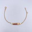 Pulso Bebe Espiga 1.55gr / 15.8cm / 1.7mm Placa Lisa Oro Amarillo +3 18K $