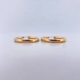 Hoop Earrings Mary 2.8gr / 3cm / Striped 18K Yellow Gold $