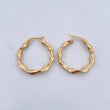 Hoop Earrings Snake 2.75gr / 2.8cm / Twisted 18K Yellow Gold $