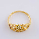 Anillo Corona en Plumas 3.05g / T7 3/4 Oro Amarillo 18K