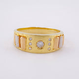 Solitaire Ring Bolumba 5.3g / T9 1/2 Three Golds 18K