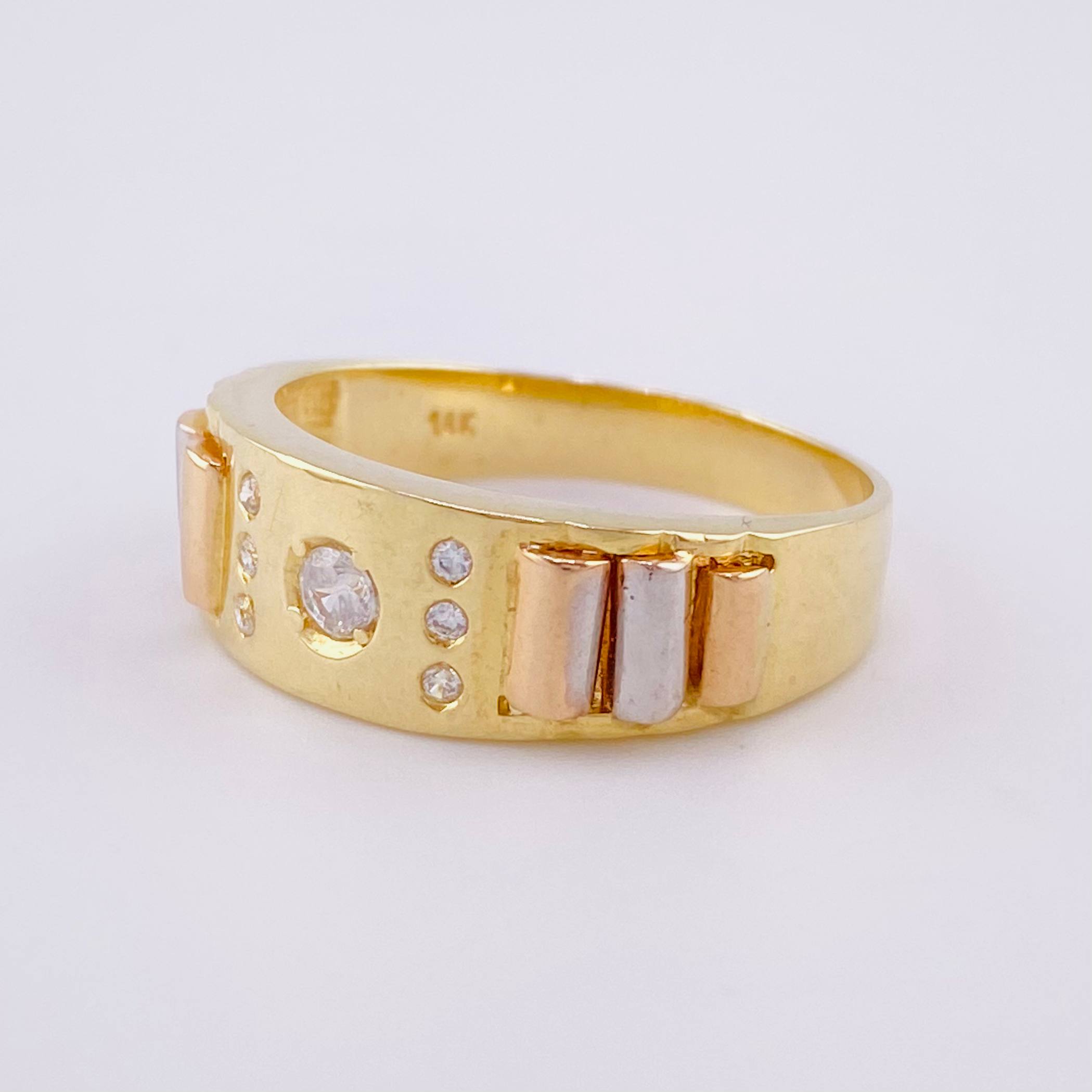 Solitaire Ring Bolumba 5.3g / T9 1/2 Three Golds 18K