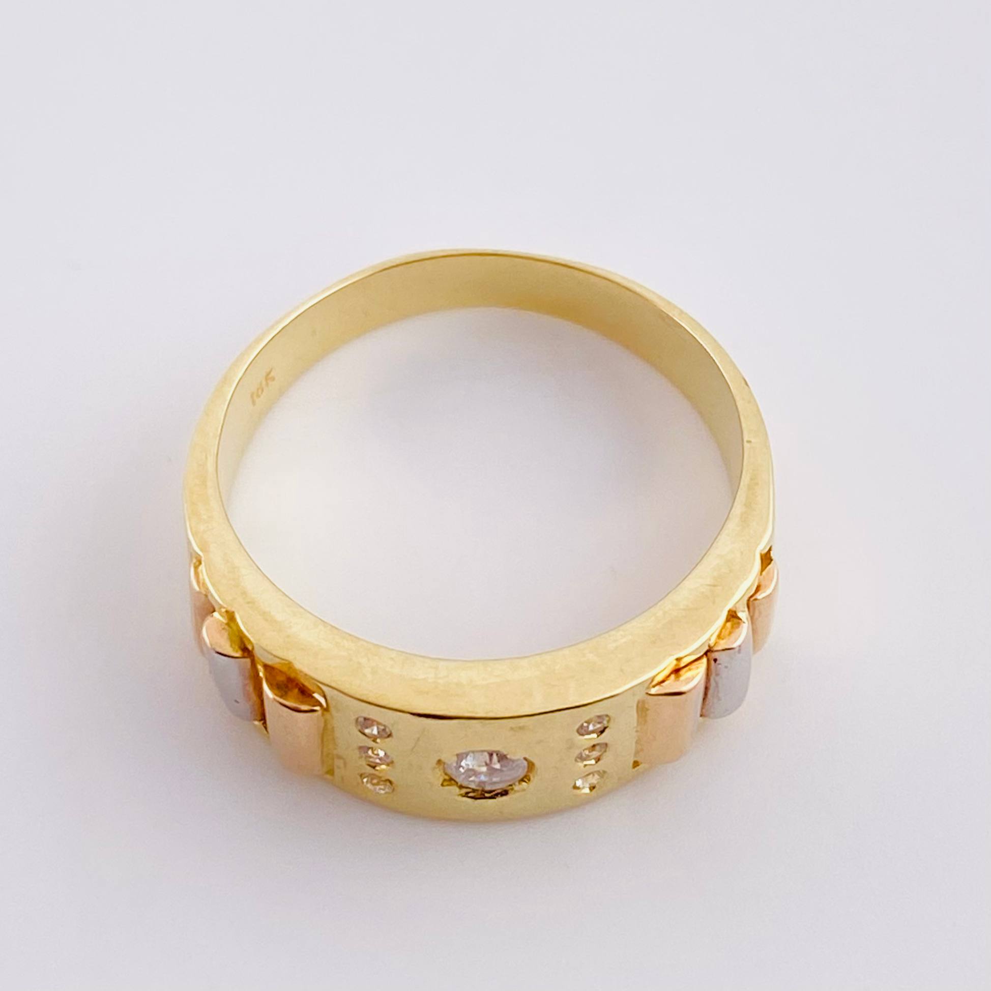 Solitaire Ring Bolumba 5.3g / T9 1/2 Three Golds 18K