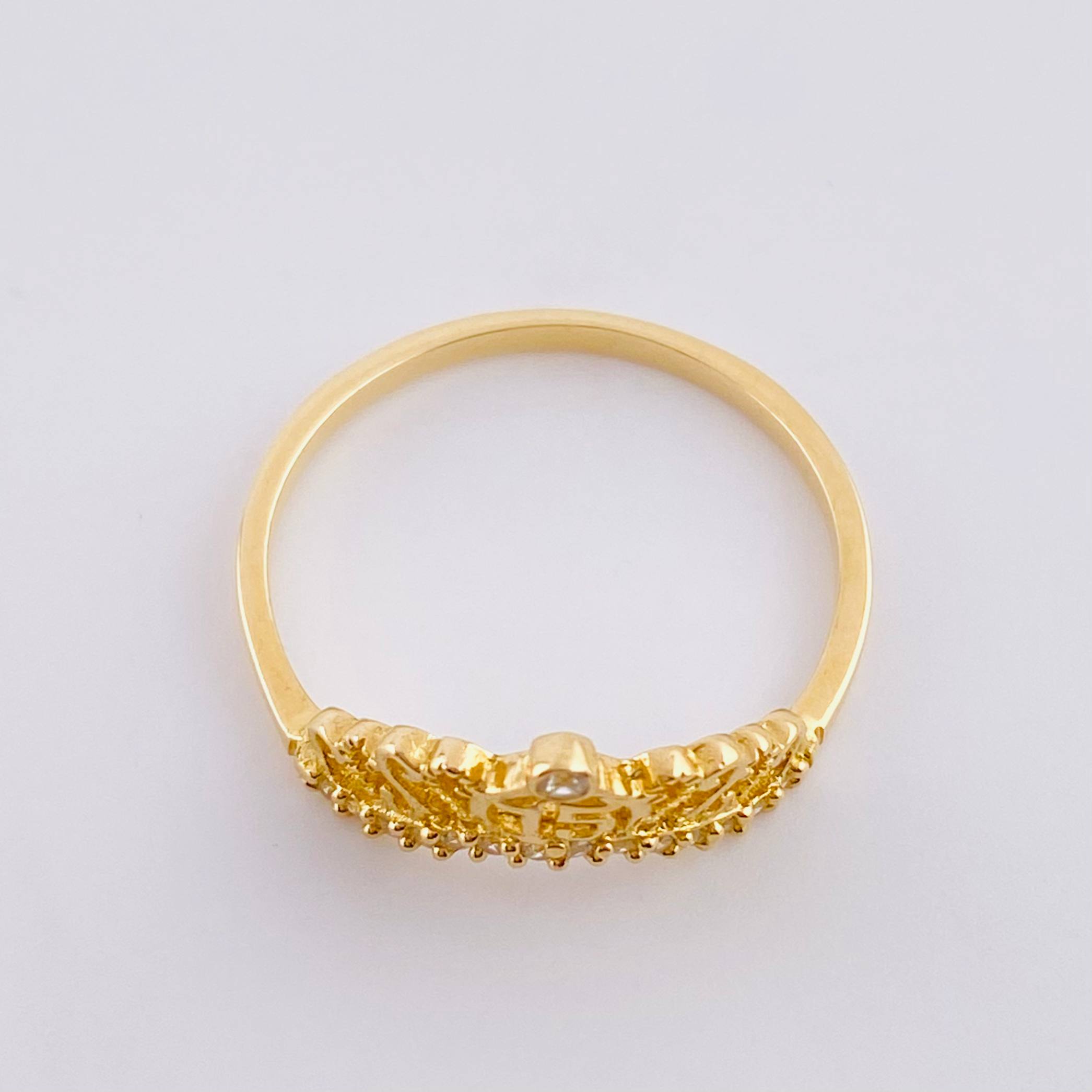 Anillo Corona 15's 2.05g / T8 Oro Amarillo 18K