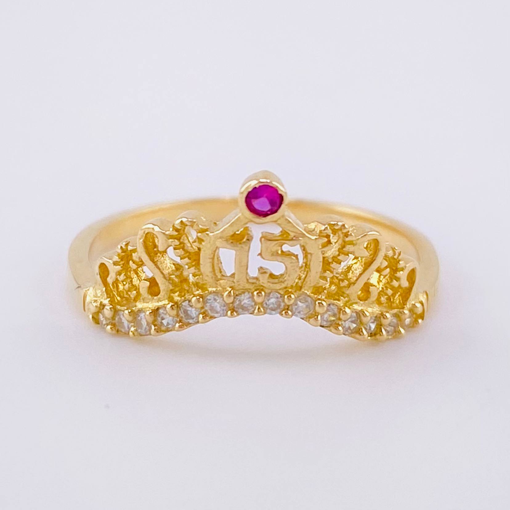 Crown Ring 15's 1.8g / T5 1/4 Yellow Gold 18K