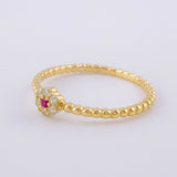 Bubble Flower Ring 1.5g / T6 1/4 Yellow Gold 18K