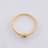 Bubble Flower Ring 1.5g / T6 1/4 Yellow Gold 18K