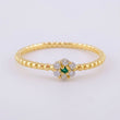 Anillo Burbuja Flor 1.45g / T6 Oro Amarillo 18K