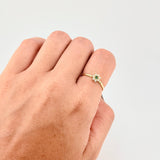 Anillo Solitario Flor 7 Petalos 1.3g / T6 Oro Amarillo 18K