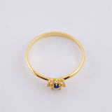 Solitaire Flower Ring 7 Petals 1.25g / T6 1/2 Yellow Gold 18K