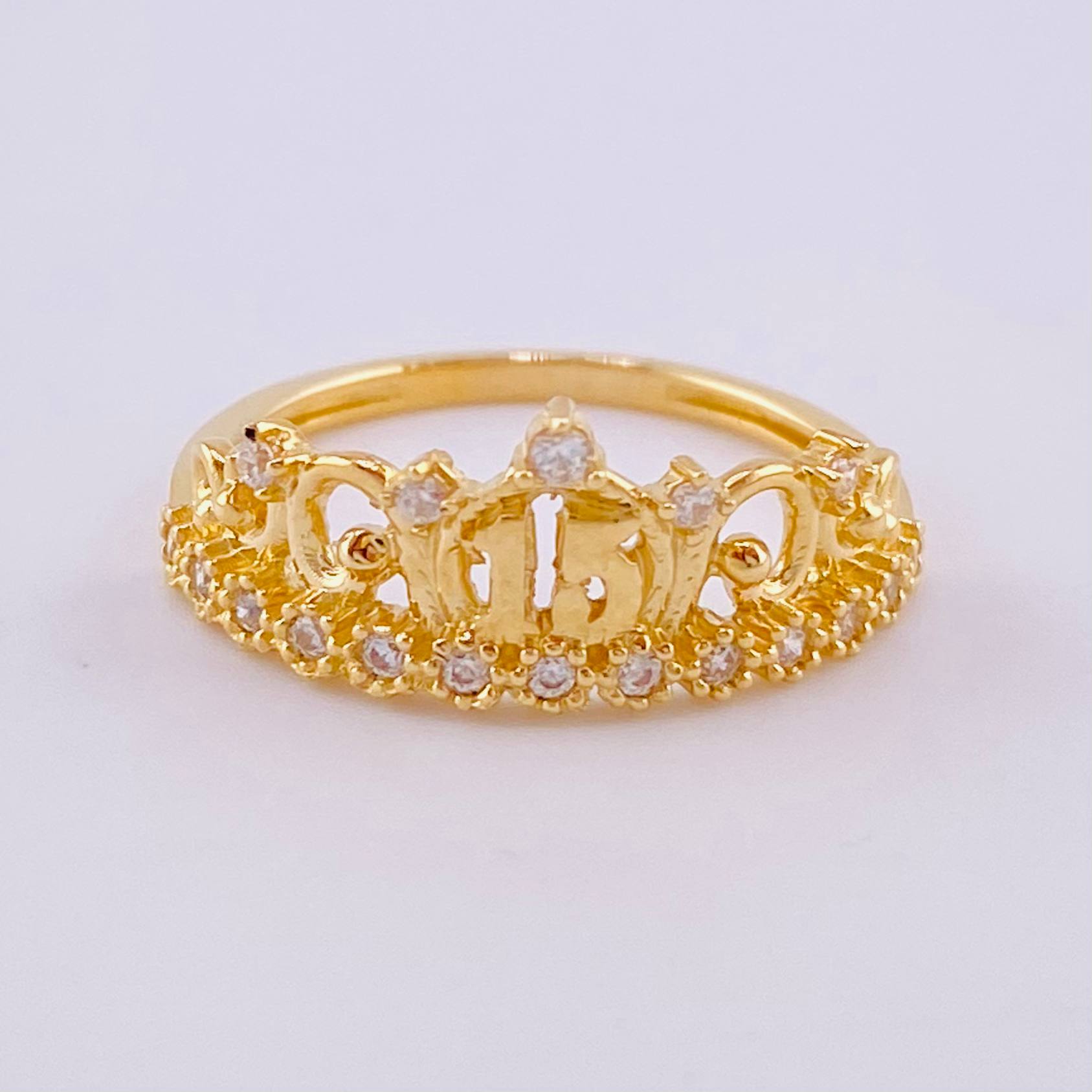 Crown Ring 15's 2.6g / T5 3/4 Yellow Gold 18K